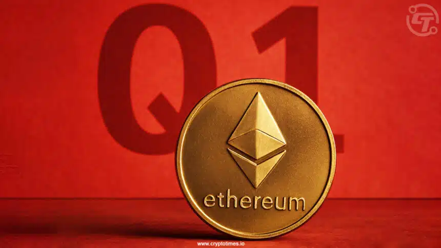 Ethereum (ETH) zaznamenalo jeden ze svých nejhorších výkonů za Q1, kleslo o 46 %